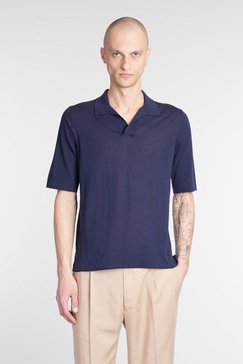Polo In Blue Cotton