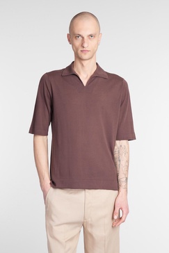 Polo In Brown Cotton