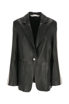 Leather Track Blazer