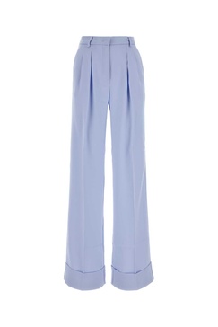 Powder Blue Polyester Nathalie Wide-leg Pant