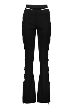 Flared Viscose Trousers