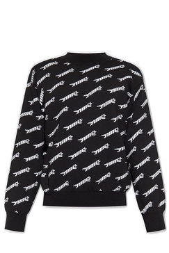 Embroidered Stretch Wool Blend Sweater