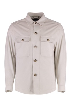 Vegan-leather Overshirt