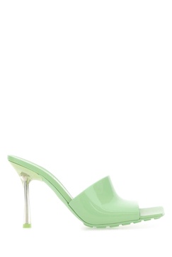Pastel Green Pvc Stretch Mules