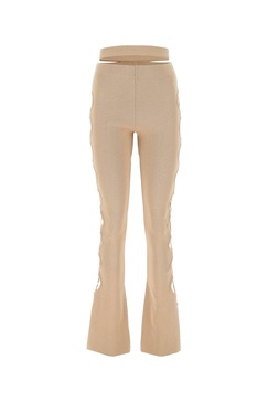 Skin Pink Stretch Viscose Blend Pant