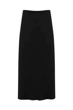 Shiny Satin Midi Skirt
