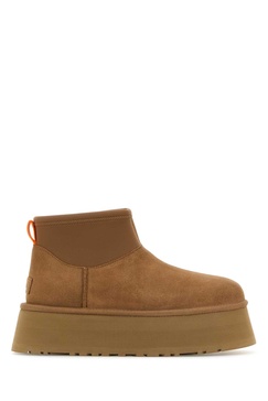 Camel Suede Mini Dipper Ankle Boots