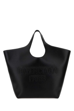 Balenciaga Women Black Leather Large Mary-Kate Shopping Bag