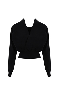 Crossover Sweater In Technical Nylon