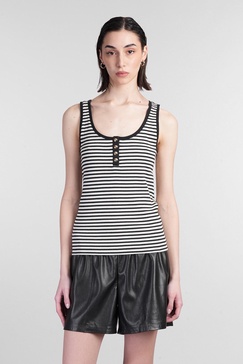 Alessia Tank Top In Black Cotton