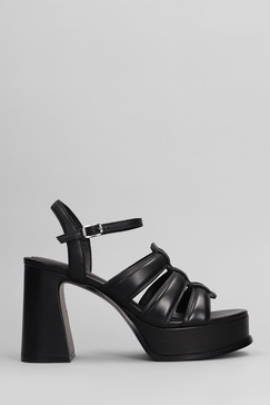 Mina Sandals In Black Leather