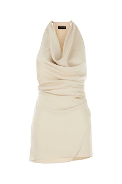 Ivory Satin Verushka Mini Dress