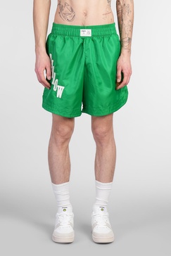 Shorts In Green Polyamide