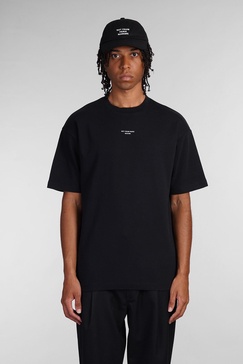 T-shirt In Black Cotton