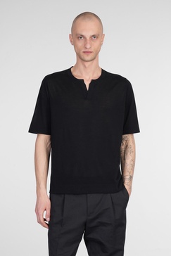 T-shirt In Black Cotton