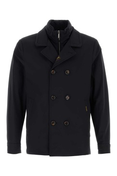 Dark Blue Nylon Blend Volmer Jacket