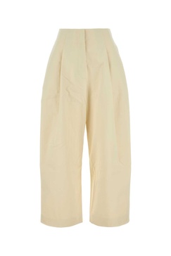 Ivory Twill Wide-leg Pant