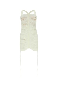 Ivory Viscose Blend Mini Dress