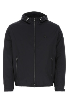 Navy Blue Polyester Jacket