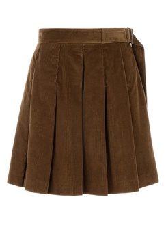 Caramel Corduroy Zucca Mini Skirt
