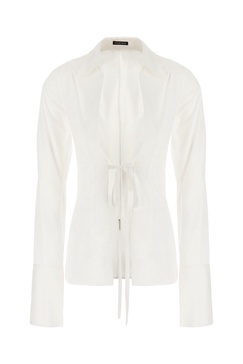 White Cotton Linsey Blouse