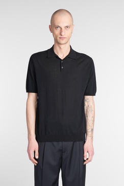 Polo In Black Cotton