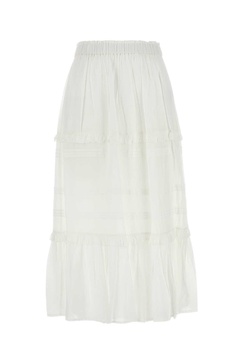 White Cotton Blend Diya Skirt