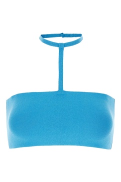 Turquoise Stretch Viscose Blend Top