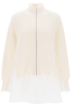 Ribbed Cardigan With Zipper