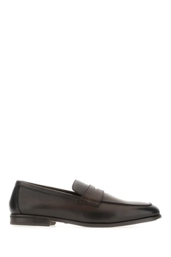 Dark Brown Leather Loafers