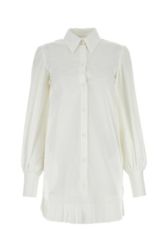 Off White Women White Poplin Shirt Mini Dress
