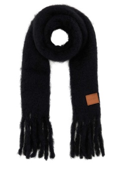 Loewe Women Black Mohair Blend Scarf