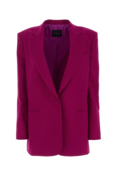 The Andamane Women Tyrian Purple Polyester Blazer