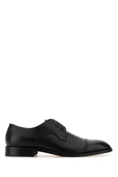 Boss Men Black Leather Derrek Lace-Up Shoes