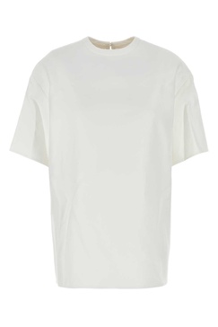 Valentino Garavani Women White Cotton Blend T-Shirt