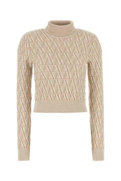 Embroidered Wool Blend Sweater