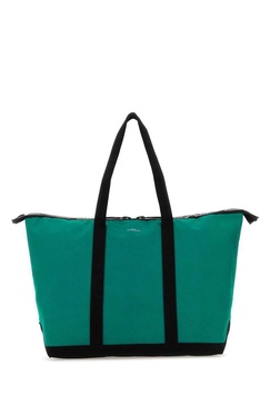 Emerald green canvas JWA shopping bag