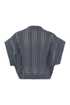 Brunello Cucinelli Ribbed Net Cotton Jersey