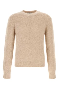 Ami Men Cappuccino Stretch Mohair Blend Sweater