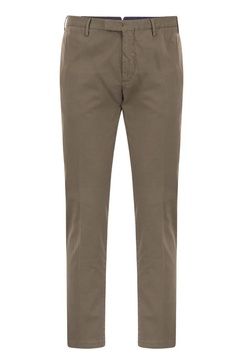 Pt Torino Superslim Trousers In Cotton And Silk