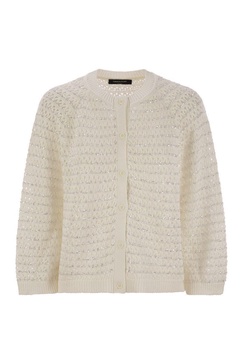 Fabiana Filippi Cotton Open Cape With Sequins