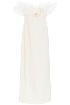 Alessandra rich strapless dress with organza details