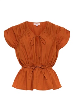 camille top in gold flame