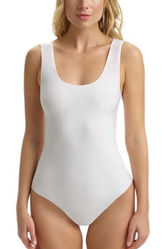 butter tank bodysuit in white