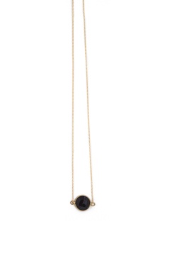 mrs. parker simple chain necklace in black onyx