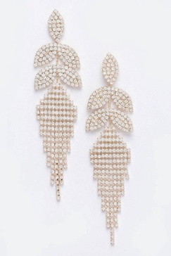 women's rhinestone fringe earring