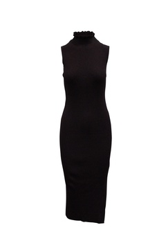 stretch knit sleeveless dress in burgundy rayon
