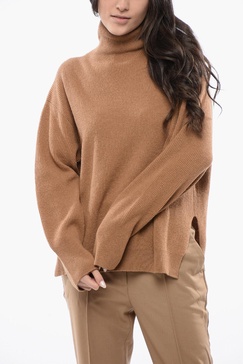 ribbed merinos wool blend arya turtleneck sweater