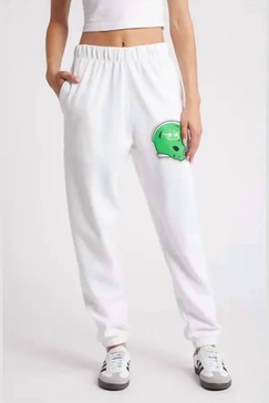 don't fumble mac slim sweatpants in white