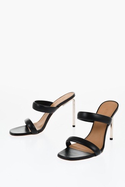 leather allen sandals with heel 11 cm